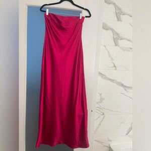 Dynamite Strapless Satin Dress